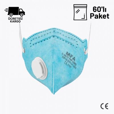 MFA C-267V FFP2 NR D Toz Maskesi Ventilli 60lı Paket - 1