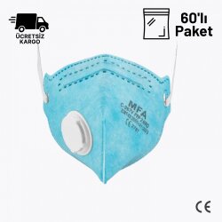 MFA C-267V FFP2 NR D Toz Maskesi Ventilli 60lı Paket - MFA Maske Modelleri