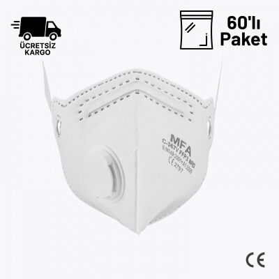 MFA C-367V FFP3 NR D Toz Maskesi Ventilli 60lı Paket - 1