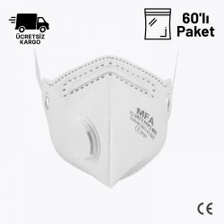 MFA C-367V FFP3 NR D Toz Maskesi Ventilli 60lı Paket - MFA Maske Modelleri