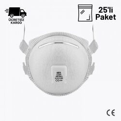 MFA D-267V FFP2 NR D Toz Maskesi Ventilli 25li Paket - 1