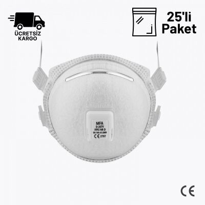 MFA D-267V FFP2 NR D Toz Maskesi Ventilli 25li Paket - 1