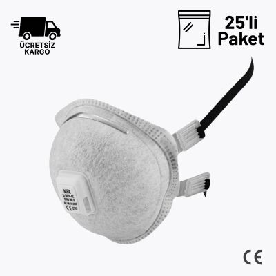 MFA D-367V-AC FFP3 NR D Ventilli Maske 25li Paket - 1
