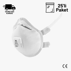MFA DX-367V FFP3 NR D Ventilli Maske 25li Paket - MFA Maske Modelleri