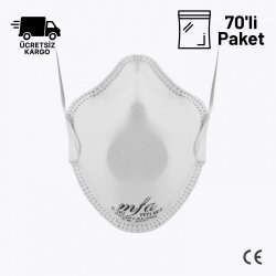 MFA F-167 FFP1 NR D Ventilsiz Toz Maskesi 70li Paket - MFA Maske Modelleri