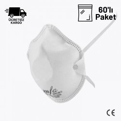 MFA F-267 FFP2 NR D Ventilsiz Toz Maskesi 60lı Paket - MFA Maske Modelleri