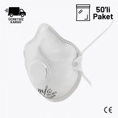 MFA F-267V FFP2 NR D Toz Maskesi Ventilli 50li Paket - 1