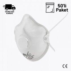 MFA F-267V FFP2 NR D Toz Maskesi Ventilli 50li Paket - MFA Maske Modelleri
