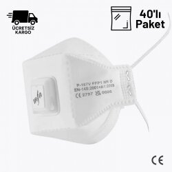 MFA P-167V FFP1 NR D Toz Maskesi Ventilli 40lı Paket - 1