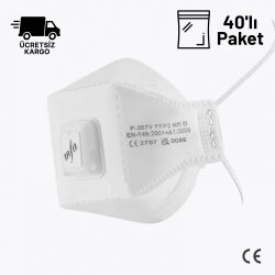 MFA P-267V FFP2 NR D Toz Maskesi Ventilli 40lı Paket - 1