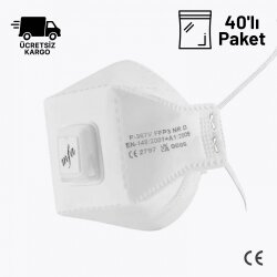 MFA P-367V FFP3 NR Toz Maskesi Ventilli 40lı Paket - 1