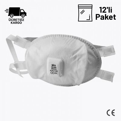 MFA PR-5520 FFP2 R D Ventilli Maske - Çok Kullanımlık 12li Paket - 1