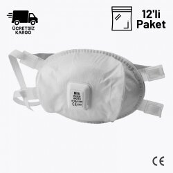 MFA PR-5520 FFP2 R D Ventilli Maske - Çok Kullanımlık 12li Paket - MFA Maske Modelleri