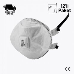 MFA PR-7730 FFP3 R D Ventilli Toz Maskesi - Çok Kullanımlık 12li Paket - 1