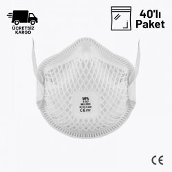 MFA S-167 FFP1 NR D Toz Maskesi Ventilsiz Standart 40lı Paket - MFA Maske Modelleri