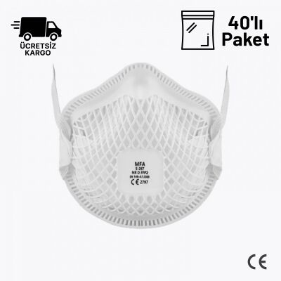 MFA S-267 FFP2 NR D Ventilsiz Toz Maskesi Standart 40lı Paket - 1
