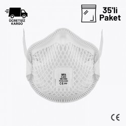 MFA S-267V FFP2 NR D Toz Maskesi Ventilli Standart 35li Paket - 1