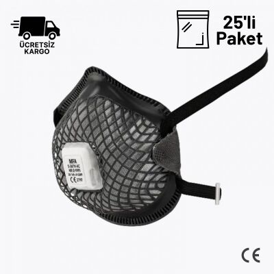 MFA S-367V AC FFP2 NR D Toz Maskesi Ventilli Karbonlu 25li Paket - 1