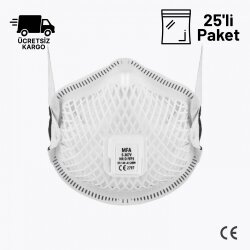 Mfa S-367V Ffp3 Nr D Ventilli Solunum Maskesi 25li Paket - 1
