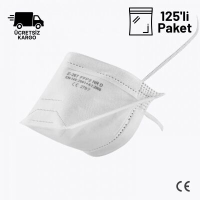 MFA Z-267 FFP2 NR D Toz Maskesi Ventilsiz 125li Paket - 1