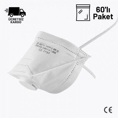 MFA Z-267V FFP2 NR D Toz Maskesi Ventilli 60lı Paket - 1