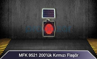 MFK 200lük Kırmızı Led Flaşör Güneş Enerjili 9521 - 1
