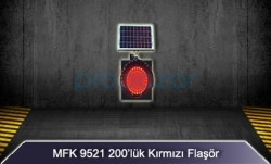 MFK 300lük Kırmızı Led Flaşör Güneş Enerjili 9531 - 1