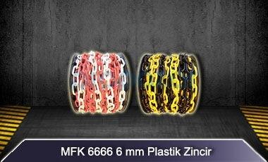 MFK 6666 Kırmızı Beyaz 6mm Plastik Zincir PE Malzeme - 2