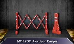 MFK 7001 Akordiyon Bariyer Kırmızı+Reflektif - 1