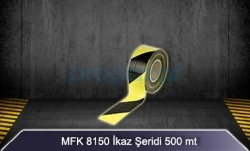 MFK 8150 Sarı Siyah İkaz Şeridi 500 mt - 1