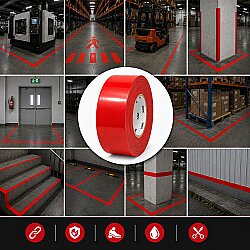 MFK 8200C Yer İşaretleme Bandı Kırmızı 5 Cm x 30 M - MFK