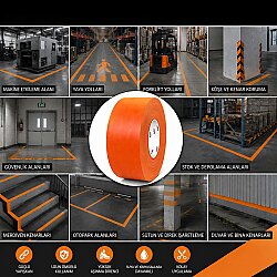 MFK 8200H Yer İşaretleme Bandı Turuncu 5 Cm x 30 M - MFK
