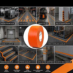 MFK 8250H Yer İşaretleme Bandı Turuncu 10 Cm x 30 M - 1