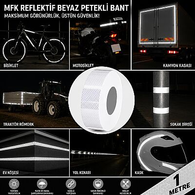 MFK 8405 Beyaz Petekli Reflektif Bant - 1
