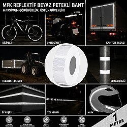 MFK 8409 Beyaz Petekli 10cm Reflektif Bant - MFK