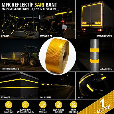MFK 8410 Sarı Petekli Reflektif Bant - 1