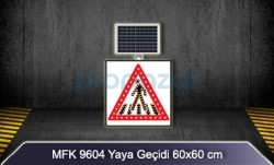 MFK 9604 Ledli Akülü Solar Güneş Enerjili Yaya Geçidi Tabelası - 1