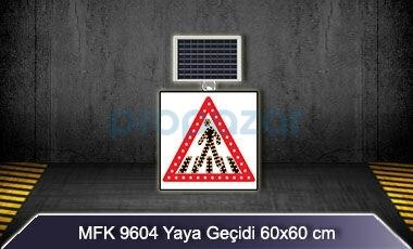 MFK 9604 Ledli Akülü Solar Güneş Enerjili Yaya Geçidi Tabelası - 1