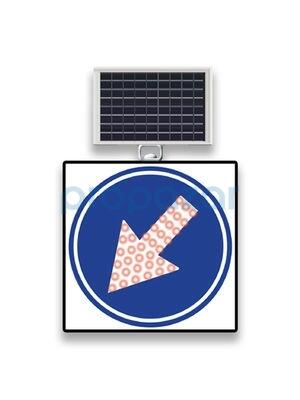 Mfk 9608 Ledli Güneş Enerjili Sola Mecburi Yön Tabelası - 2
