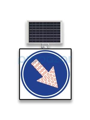 Mfk 9609 Ledli Güneş Enerjili Sağa Mecburi Yön Tabelası - 2