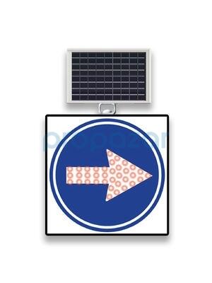 Mfk 9611 Ledli Güneş Enerjili Sağdan Gidiniz Tabelası - 2