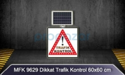 Mfk 9629 Ledli Güneş Enerjili Dikkat Trafik Kontrol Tabelası - 1