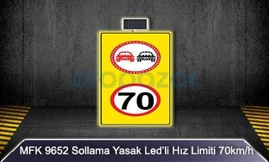 Mfk 9652 Sollama Yasak Ledli Hız Limiti 70 Km/H Ledsiz Sarı Zemin - 1