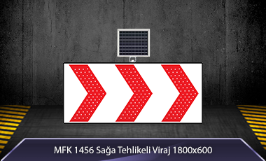 MFK 9657 Sağa Tehlikeli Viraj Akülü Solar Levha - 1