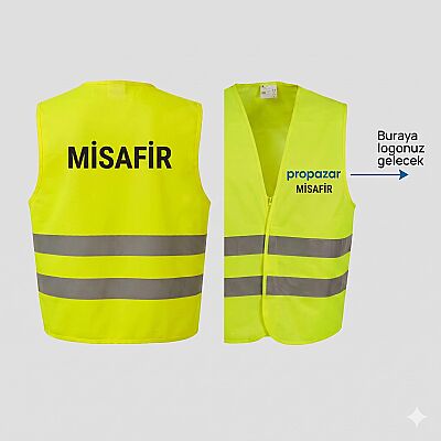Misafir Baskılı Reflektörlü İkaz Yeleği - 1