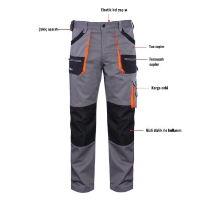 My Form 2161 Camper Pantolon Gri Turuncu - 3