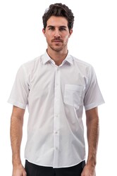 MyForm 1105 Erkek Kısa Kol Beyaz Klasik Gömlek - 2