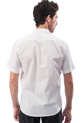 MyForm 1105 Erkek Kısa Kol Beyaz Klasik Gömlek - 3