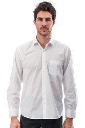 Myform 1106 Erkek Uzun Kol Beyaz Klasik Gömlek - 2
