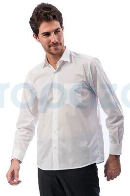 Myform 1106 Erkek Uzun Kol Beyaz Klasik Gömlek - 1